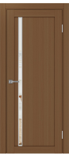 Межкомнатная дверь Турин_527АПС.121 молдинг алюм.хром.35  Орех NL
