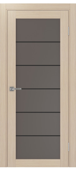 Межкомнатная дверь Турин_501АСС.2 молдинг алюм.чёрн.30  Дуб беленый FL