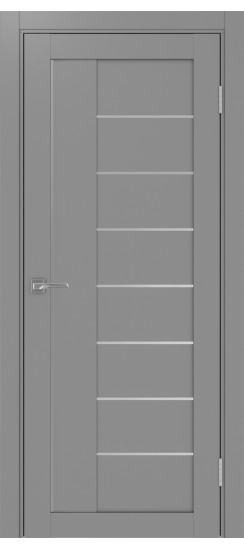 Межкомнатная дверь Турин_524AПП.11 молдинг алюм.хром.60  Серый