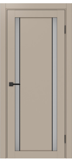 Межкомнатная дверь Турин_522АПС.212 молдинг алюм.чёрн.60  Мокко