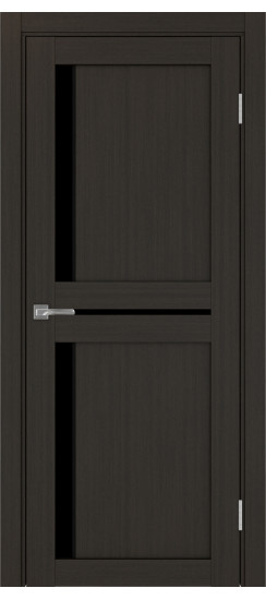 Межкомнатная дверь Турин_523АПП.221 молдинг алюм.чёрн.60  Венге FL