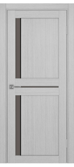 Межкомнатная дверь Турин_523АПС.221 молдинг алюм.чёрн.60  Дуб серый FL