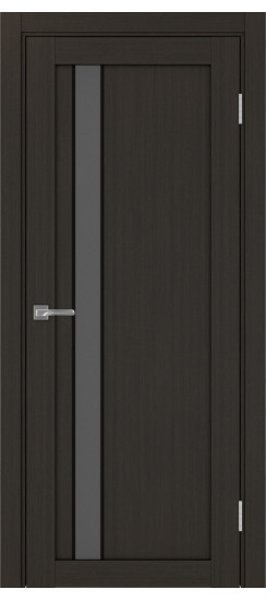 Межкомнатная дверь Турин_528AПС.121 молдинг алюм.чёрн.60  Венге FL