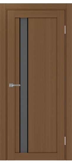 Межкомнатная дверь Турин_528AПС.121 молдинг алюм.чёрн.60  Орех NL
