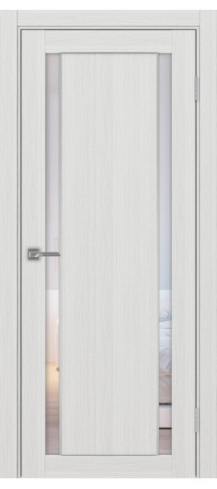 Межкомнатная дверь Турин_522АПС.212 молдинг алюм.хром.60  Ясень серебристый