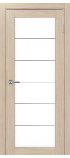 Межкомнатная дверь Турин_501АСС.2 молдинг алюм.хром.30  Дуб беленый FL