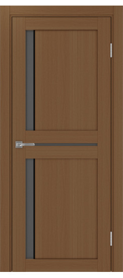 Межкомнатная дверь Турин_523АПС.221 молдинг алюм.чёрн.60  Орех NL