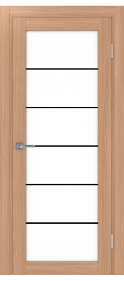 Межкомнатная дверь Турин_501АСС.2 молдинг алюм.чёрн.30  Ясень тёмный