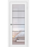 Турин_501АСС.2 молдинг алюм.чёрн. ЭКО-шпон Белый лёд