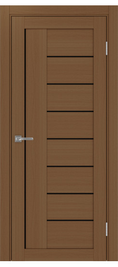 Межкомнатная дверь Турин_524AПП.11 молдинг алюм.чёрн.60  Орех NL