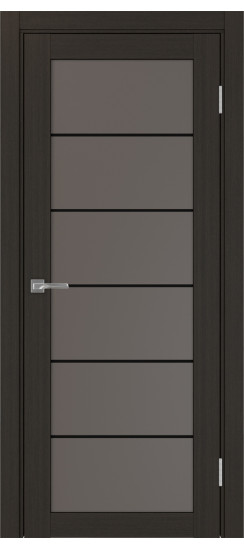 Межкомнатная дверь Турин_501АСС.2 молдинг алюм.чёрн.30  Венге FL
