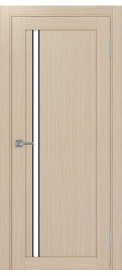 Межкомнатная дверь Турин_527АПС.121 молдинг алюм.чёрн.35  Дуб беленый FL