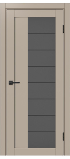 Межкомнатная дверь Турин_524АСС.22 молдинг алюм.чёрн.60  Мокко