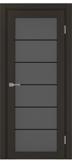 Межкомнатная дверь Турин_501АСС.2 молдинг алюм.чёрн.30  Венге FL