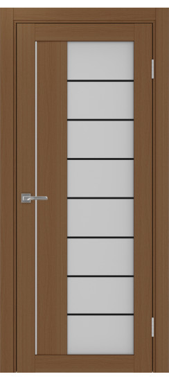 Межкомнатная дверь Турин_524АСС.22 молдинг алюм.чёрн.60  Орех NL