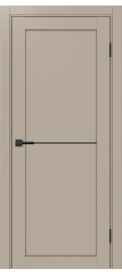 Межкомнатная дверь Турин_502АПП.11 молдинг алюм.чёрн.35  Мокко