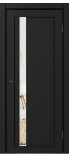 Межкомнатная дверь Турин_528AПП.121 молдинг алюм.чёрн.60  Антрацит