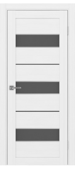 Межкомнатная дверь Турин_526АПС.122 молдинг алюм.хром.40  Белый лёд