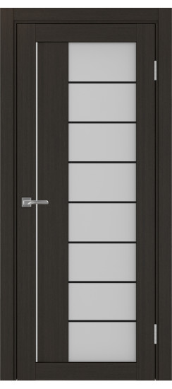 Межкомнатная дверь Турин_524АСС.22 молдинг алюм.чёрн.60  Венге FL