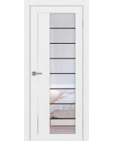 Турин_524АСС.22 молдинг алюм.чёрн. ЭКО-шпон Белый лёд