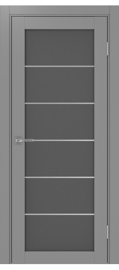 Межкомнатная дверь Турин_501АСС.2 молдинг алюм.хром.30  Серый