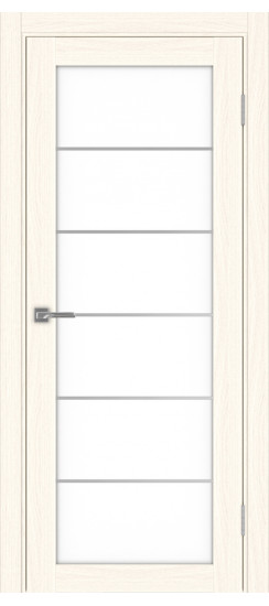 Межкомнатная дверь Турин_501АСС.2 молдинг алюм.хром.30  Ясень светлый