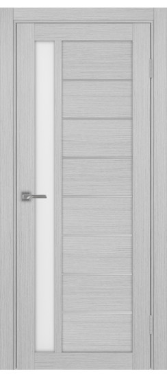 Межкомнатная дверь Турин_554АПП.21 молдинг алюм.хром.60  Дуб серый FL