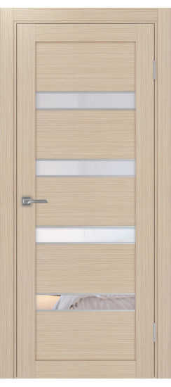 Межкомнатная дверь Турин_505AПC.12 молдинг алюм.хром.30  Дуб беленый FL