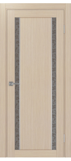 Межкомнатная дверь Турин_522АПС.212 молдинг алюм.хром.60  Дуб беленый FL