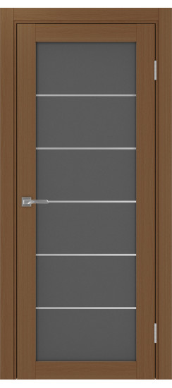 Межкомнатная дверь Турин_501АСС.2 молдинг алюм.хром.30  Орех NL