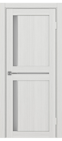 Межкомнатная дверь Турин_523АПС.221 молдинг алюм.хром.60  Ясень серебристый