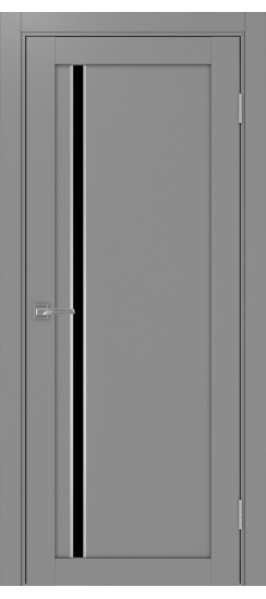 Межкомнатная дверь Турин_527АПС.121 молдинг алюм.хром.35  Серый