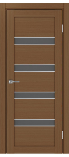 Межкомнатная дверь Турин_505AПC.12 молдинг алюм.хром.30  Орех NL