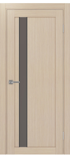 Межкомнатная дверь Турин_528AПС.121 молдинг алюм.чёрн.60  Дуб беленый FL