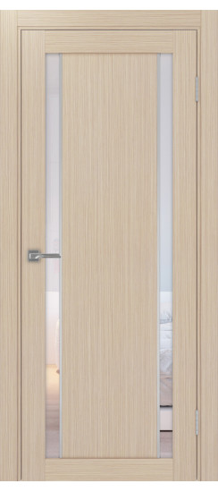 Межкомнатная дверь Турин_522АПС.212 молдинг алюм.хром.60  Дуб беленый FL