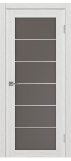 Межкомнатная дверь Турин_501АСС.2 молдинг алюм.хром.30  Ясень серебристый