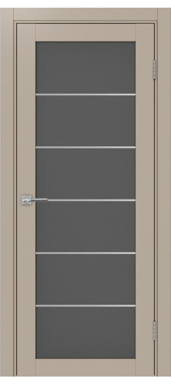 Межкомнатная дверь Турин_501АСС.2 молдинг алюм.хром.30  Мокко