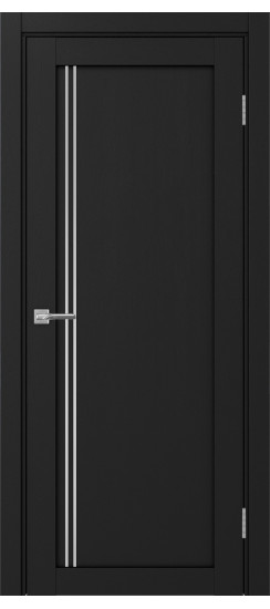 Межкомнатная дверь Турин_566АПП.111 молдинг алюм.хром.35  Антрацит