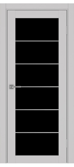 Межкомнатная дверь Турин_501АСС.2 молдинг алюм.хром.30  Пепельный