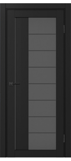 Межкомнатная дверь Турин_524АСС.22 молдинг алюм.чёрн.60  Антрацит