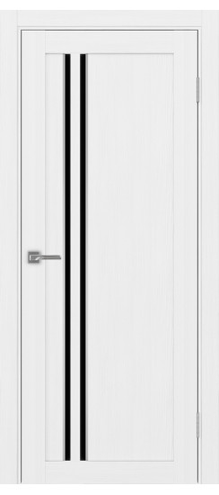 Межкомнатная дверь Турин_525АПС.121 молдинг алюм.хром.60  Белый лёд