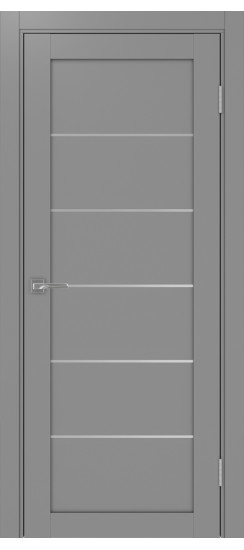Межкомнатная дверь Турин_501AПП.1 молдинг алюм.хром.30  Серый