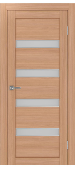 Межкомнатная дверь Турин_505AПC.12 молдинг алюм.хром.30  Ясень тёмный