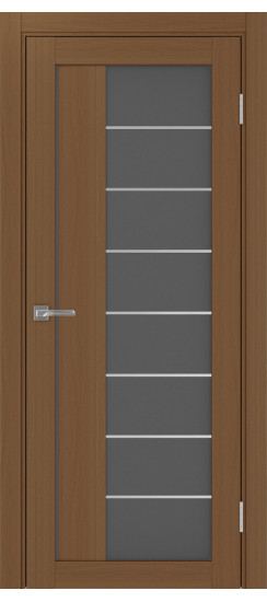 Межкомнатная дверь Турин_524АСС.22 молдинг алюм.хром.60  Орех NL