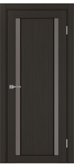 Межкомнатная дверь Турин_522АПС.212 молдинг алюм.чёрн.60  Венге FL