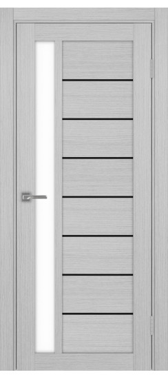 Межкомнатная дверь Турин_554АПП.21 молдинг алюм.чёрн.60  Дуб серый FL