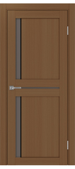 Межкомнатная дверь Турин_523АПС.221 молдинг алюм.чёрн.60  Орех NL