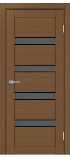 Межкомнатная дверь Турин_505AПC.12 молдинг алюм.чёрн.30  Орех NL