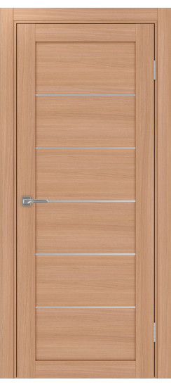 Межкомнатная дверь Турин_501AПП.1 молдинг алюм.хром.30  Ясень тёмный