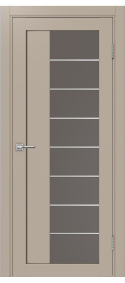 Межкомнатная дверь Турин_524АСС.22 молдинг алюм.хром.60  Мокко